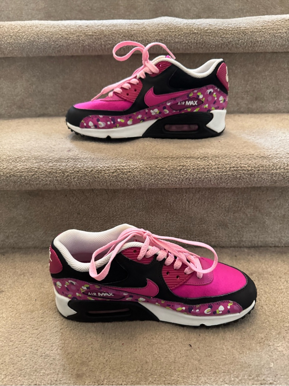 Nike Pink and Black Accent Air Max Sneakers